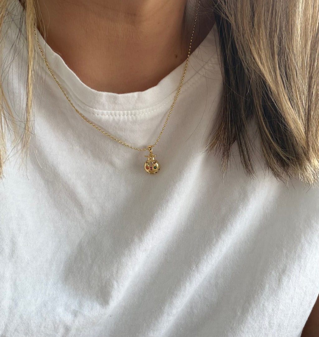 Ladybug Necklace 0309