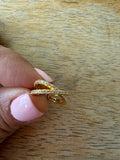 Crisscross Crystal Ear Cuff 0309