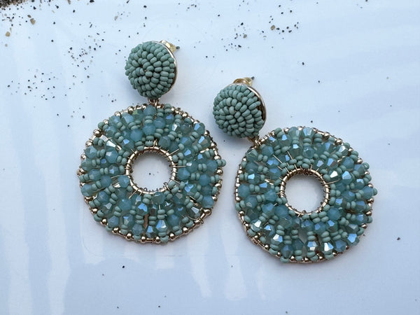 Beaded Turquoise Rounds