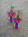 Lobster Beaded Earrings