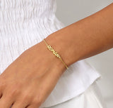 Puff Nameplate Bracelet