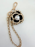 Flower and Pearl Purse Charm Dangler