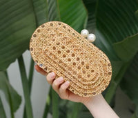 Acrylic Rattan Clutch