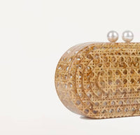 Acrylic Rattan Clutch