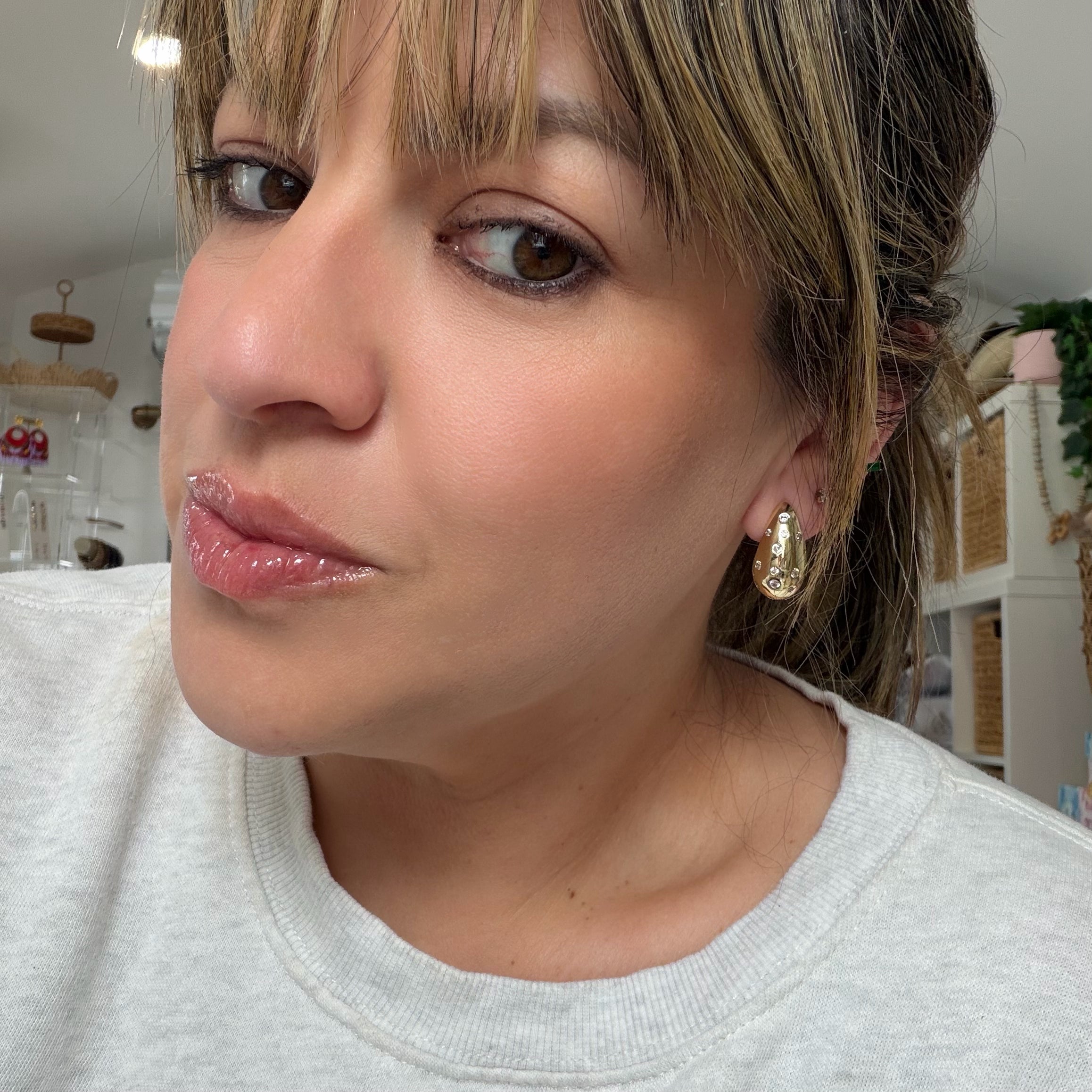 Goldfilled Bling Teardrops