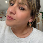 Natural Stone Teardrop Hoops