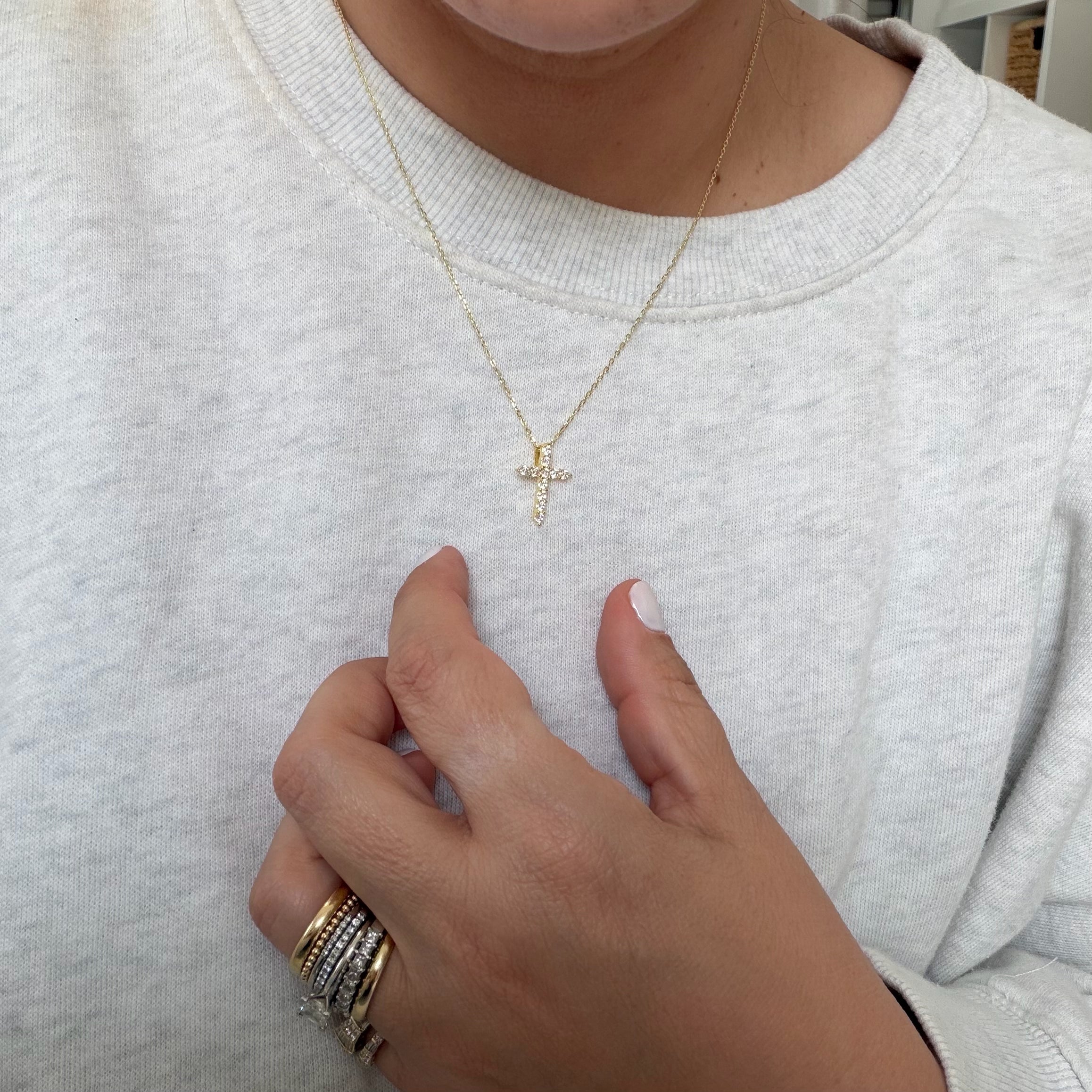 Moissanite Cross