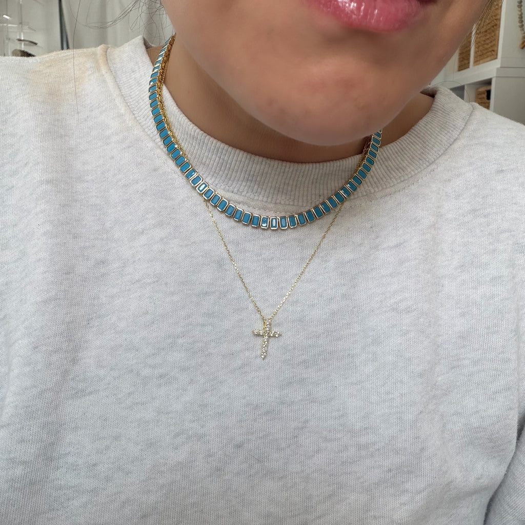 Moissanite Cross