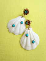 Natural Seashells with Turquoise Details