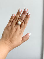 Faux Pearl Ring