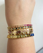 Baguette Rainbow Tennis Bracelet