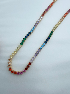 Rainbow Tennis Necklace