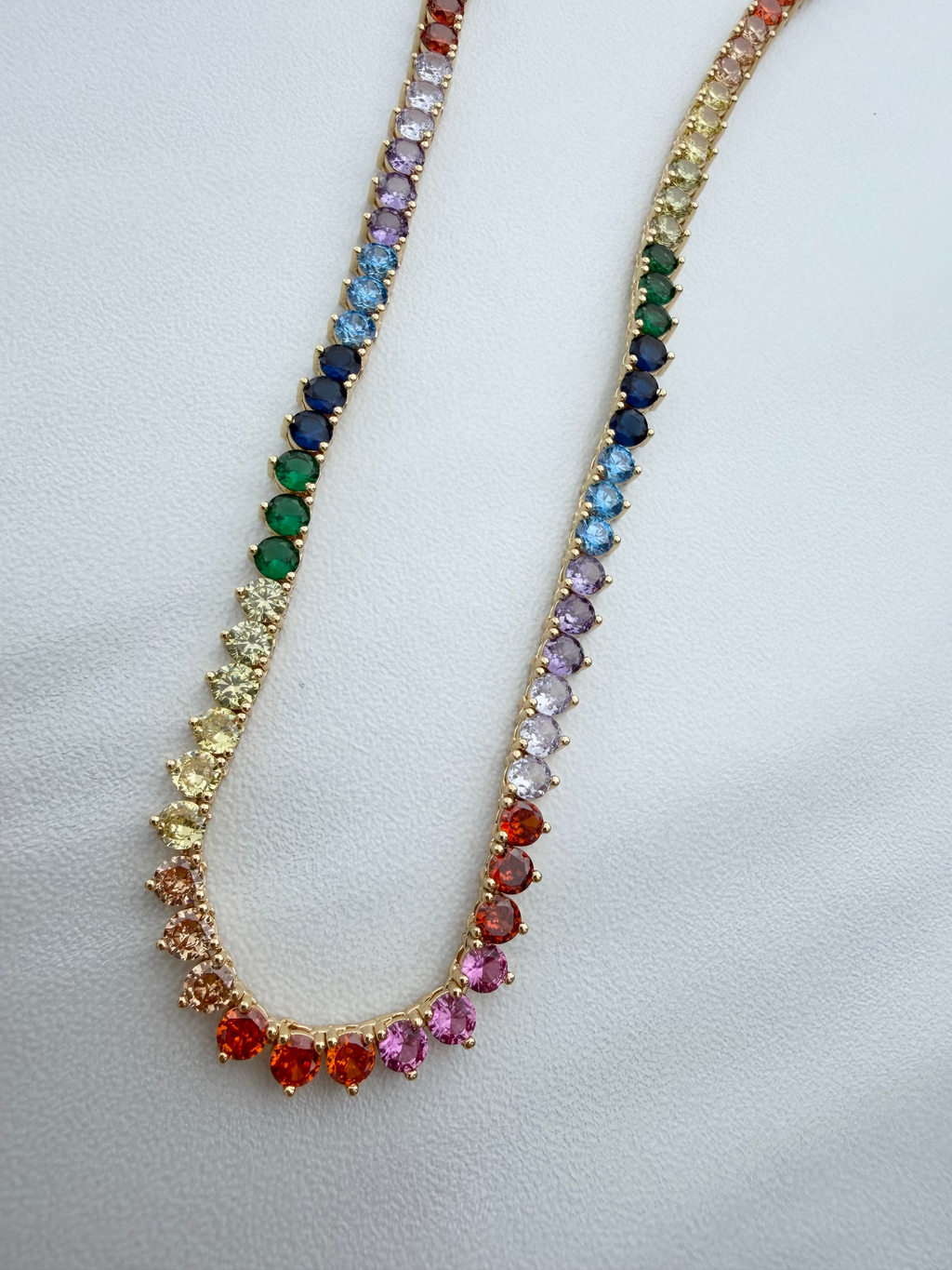 Rainbow Tennis Necklace