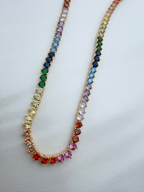 Rainbow Tennis Necklace