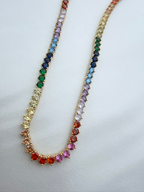Rainbow Tennis Necklace