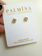 Mini GF Clover Earrings