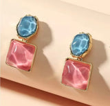 Double Colored Earrings