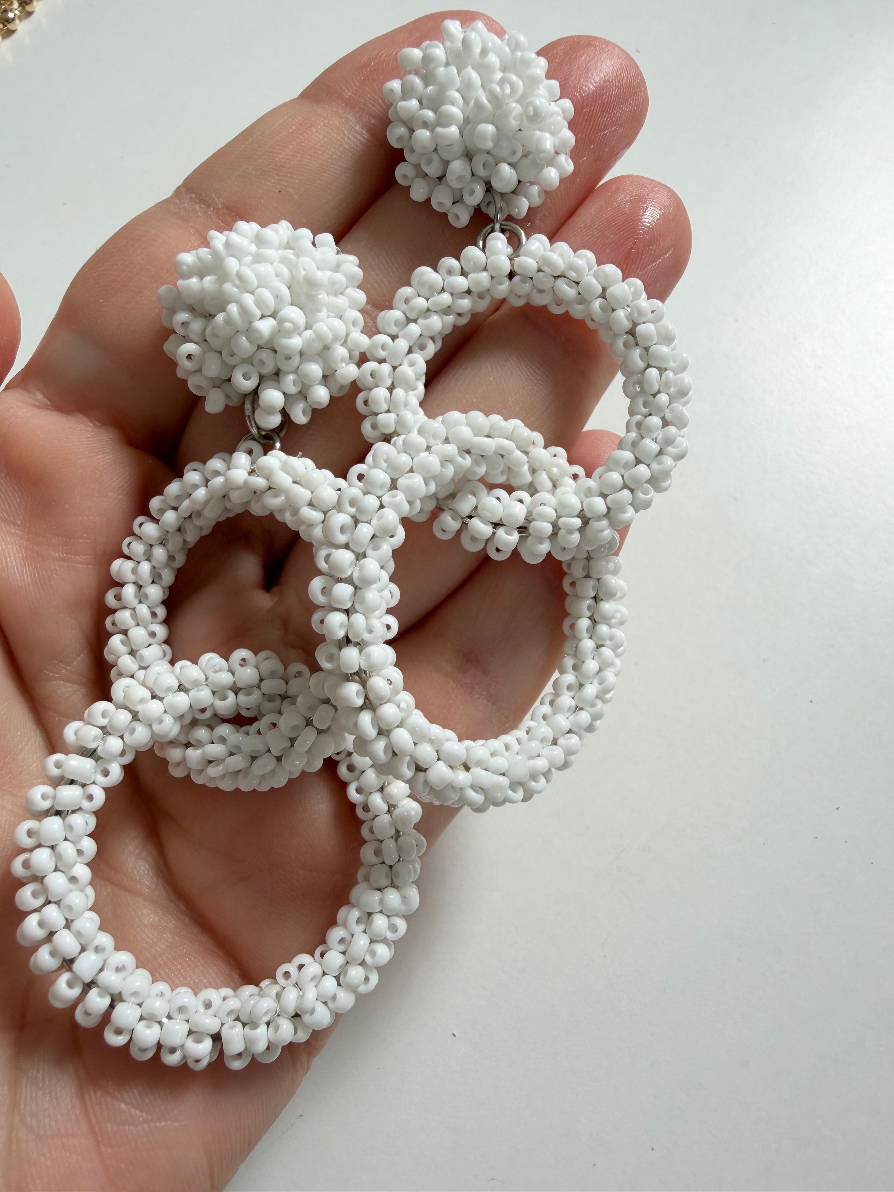White Beaded Double Rounds