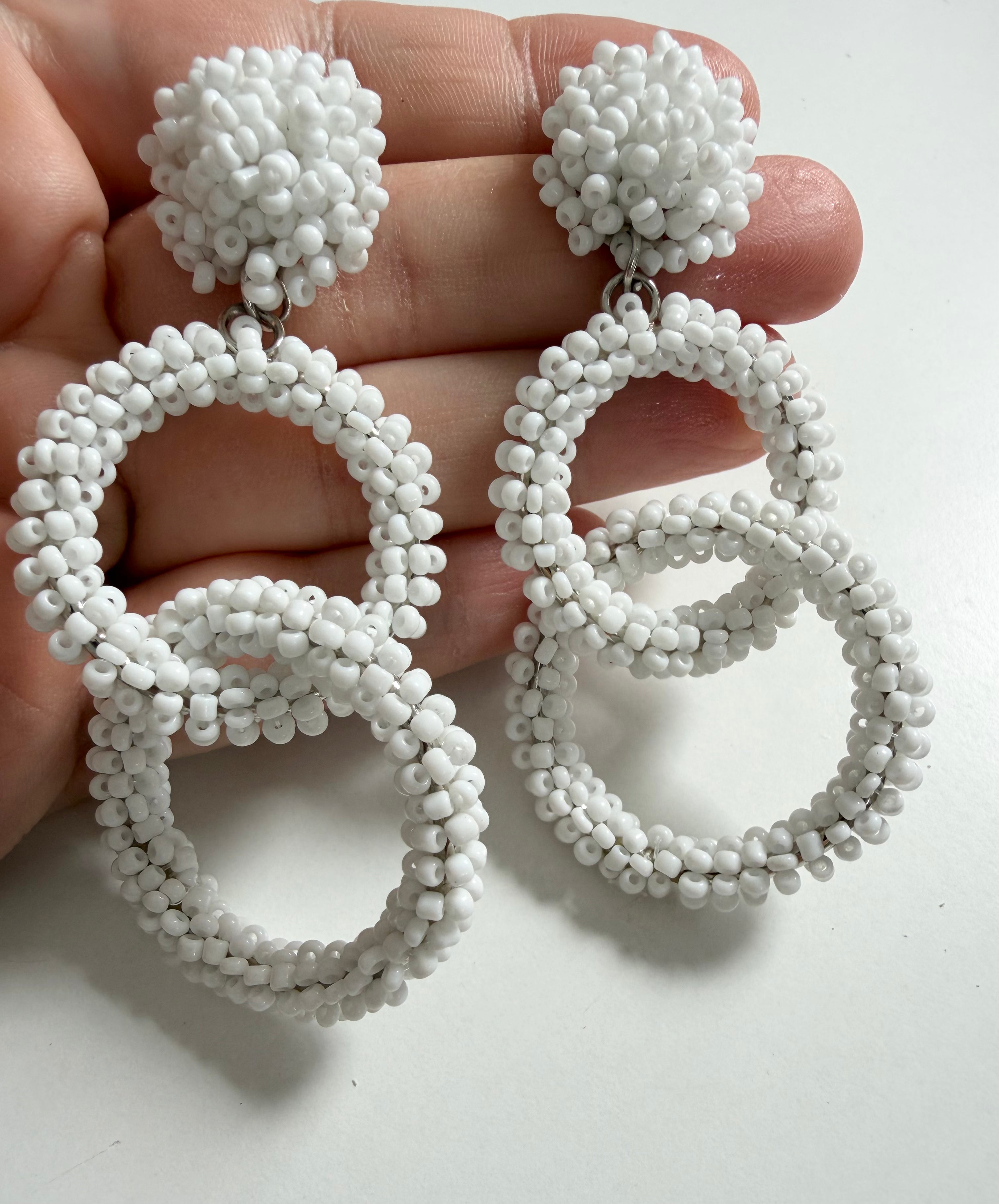 White Beaded Double Rounds