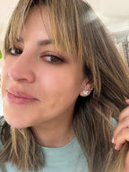 Silver Mother of Pearl Butterfly Studs
