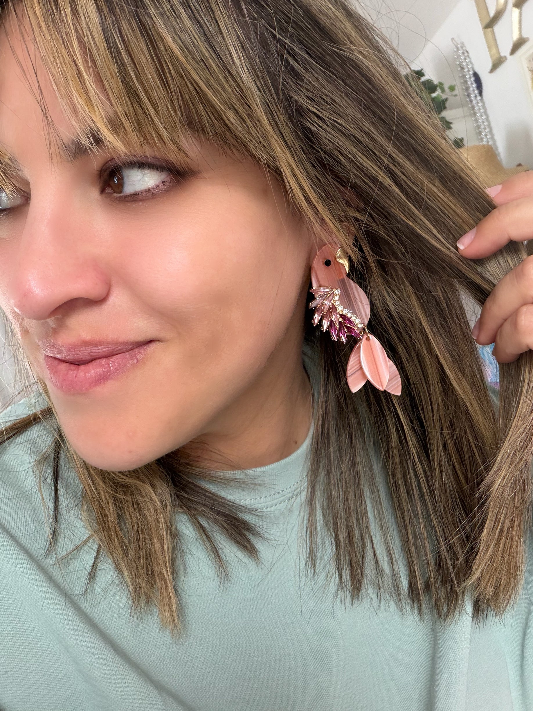 Pink Acrylic Parrots