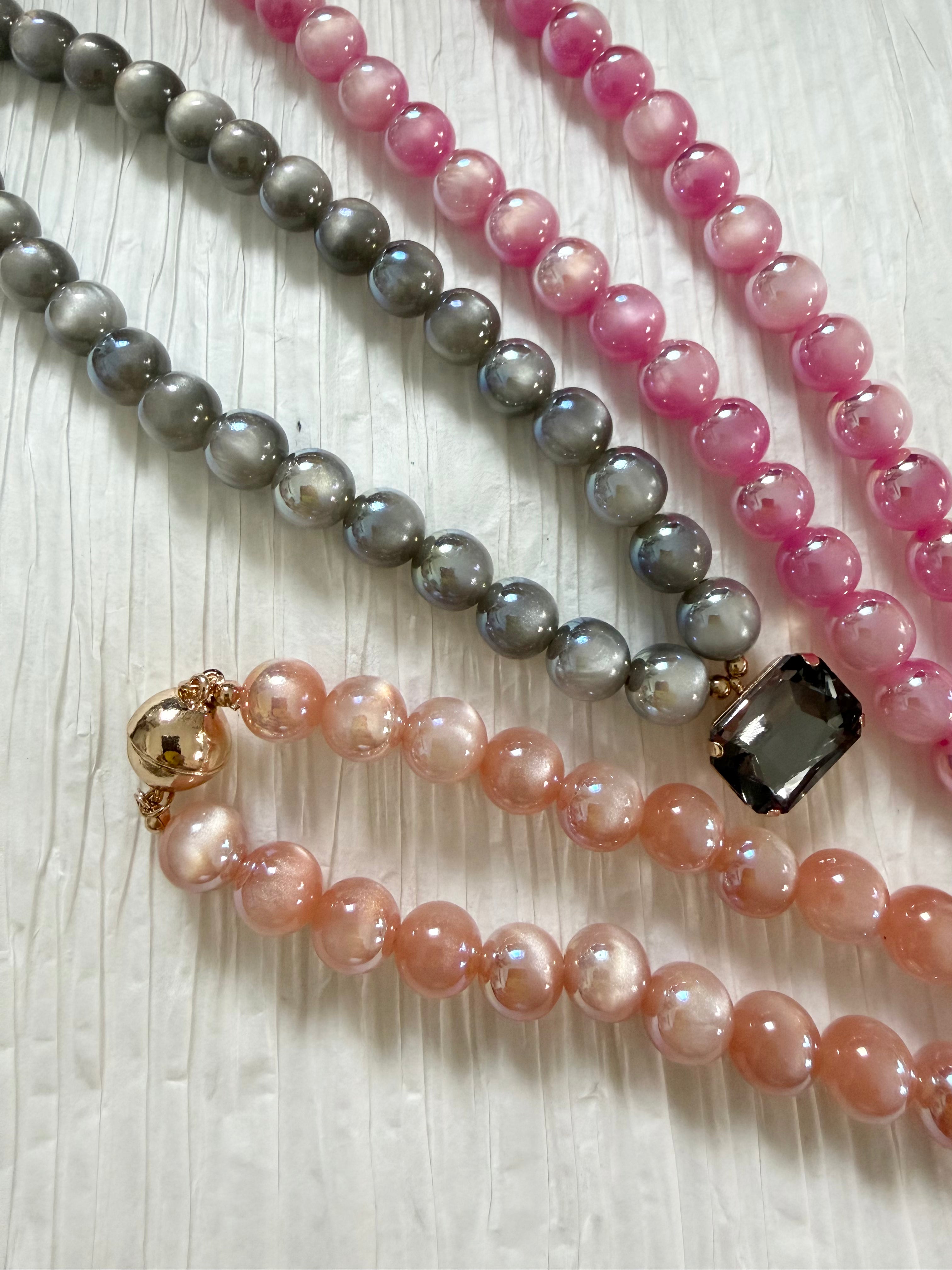 Colored "Pearl" Necklace