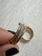 Mixed Metal Weaved Hoops