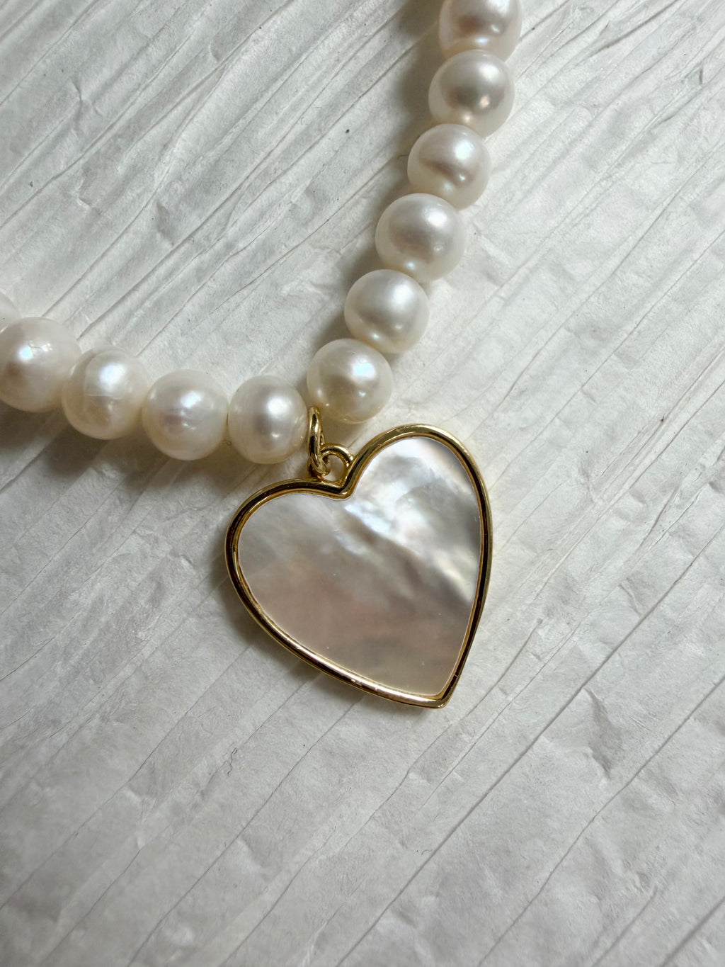Stretch Pearl Bracelet with Charm