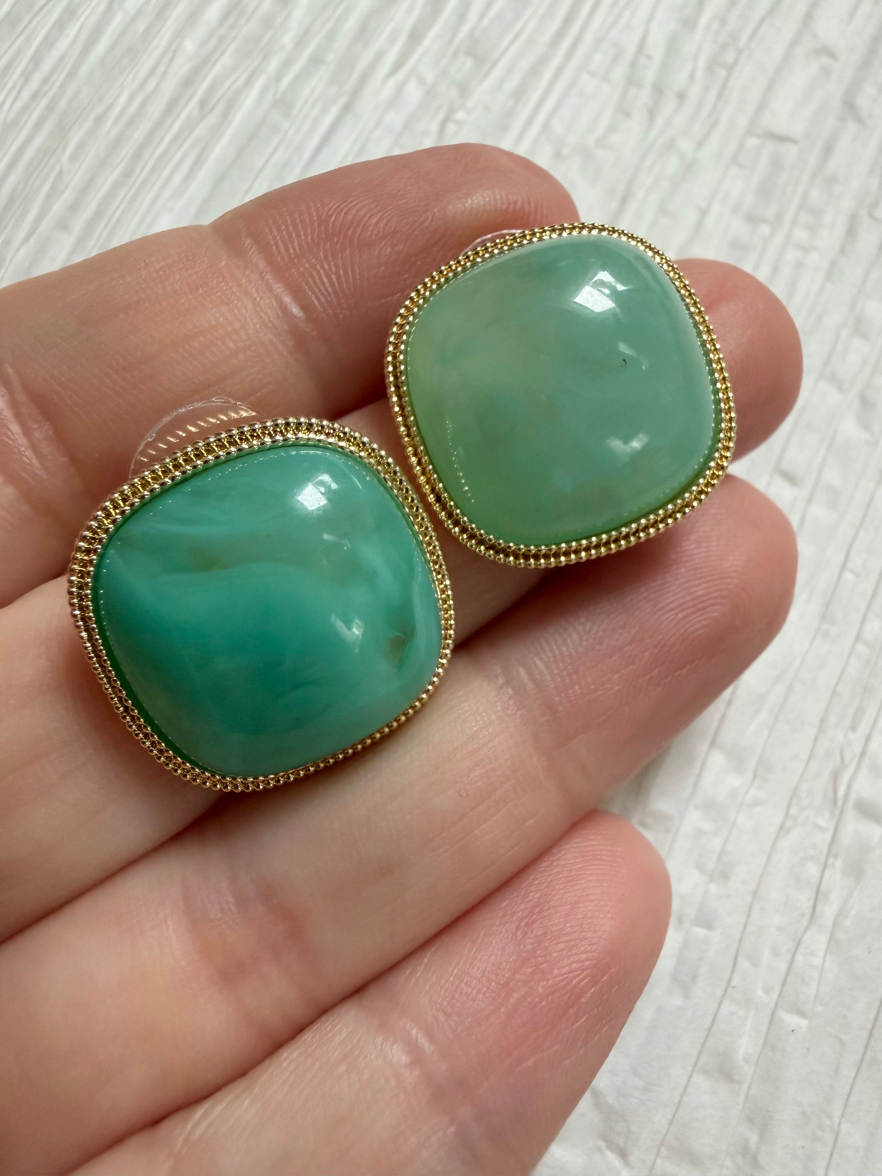 Squaure Colored Studs