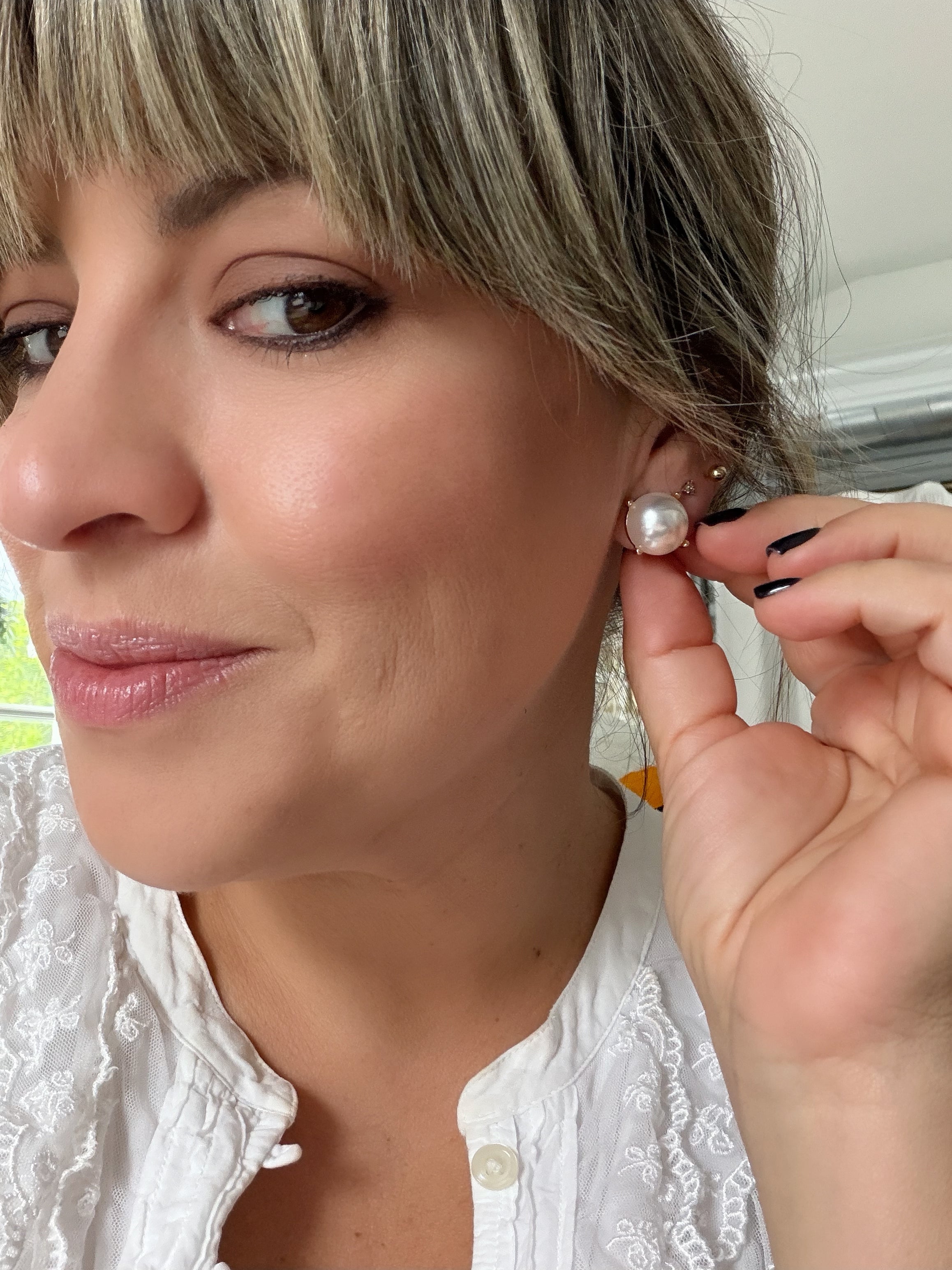 XL Faux Pearl Studs