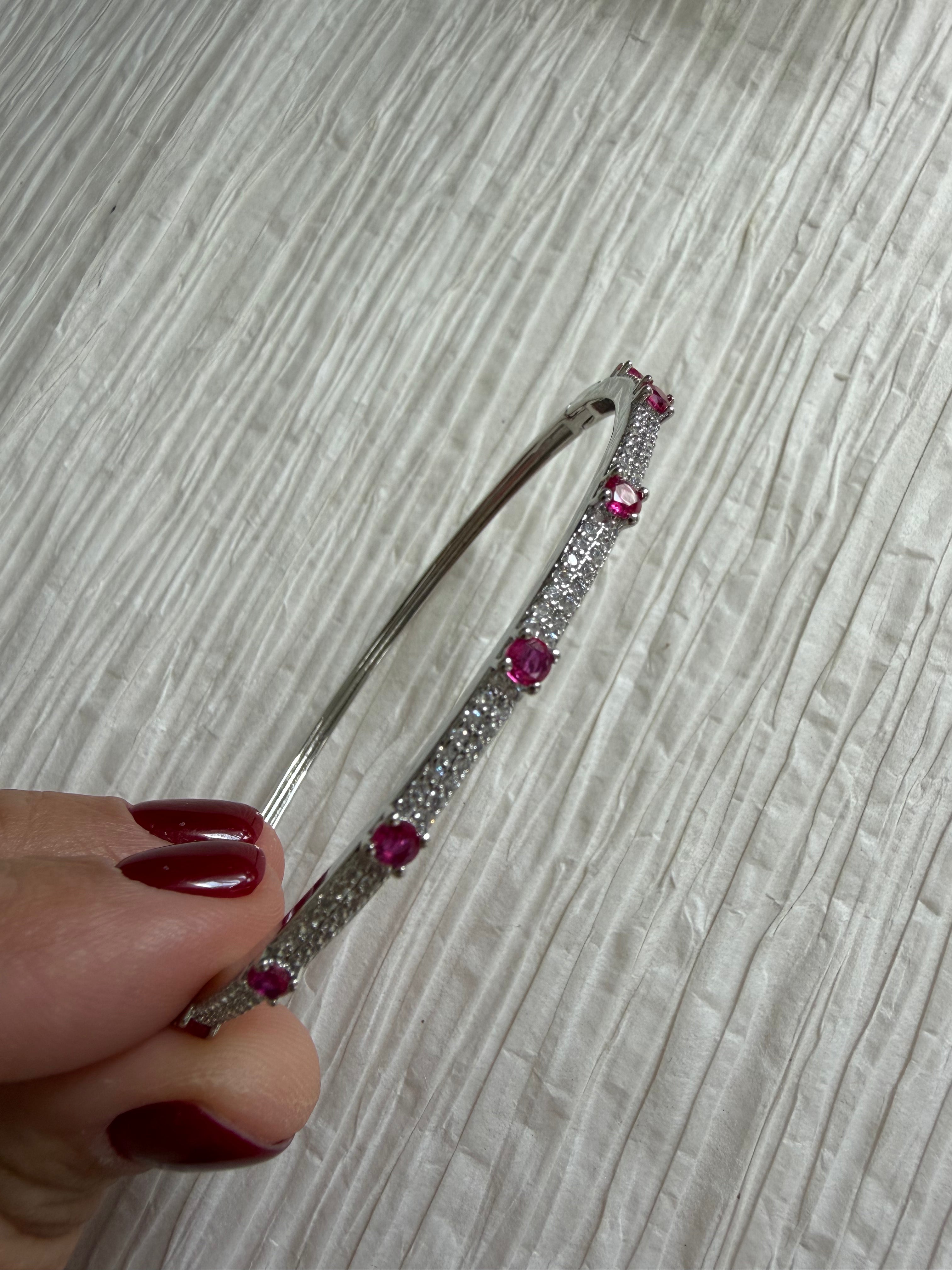 Diamond and Colored Bangle
