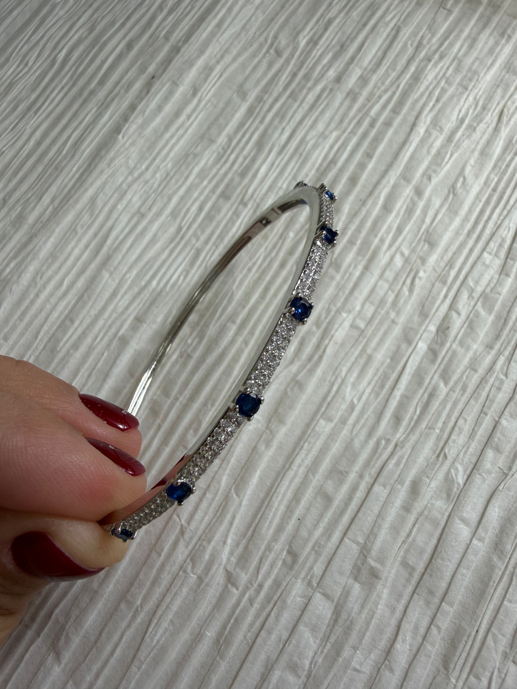 Diamond and Colored Bangle