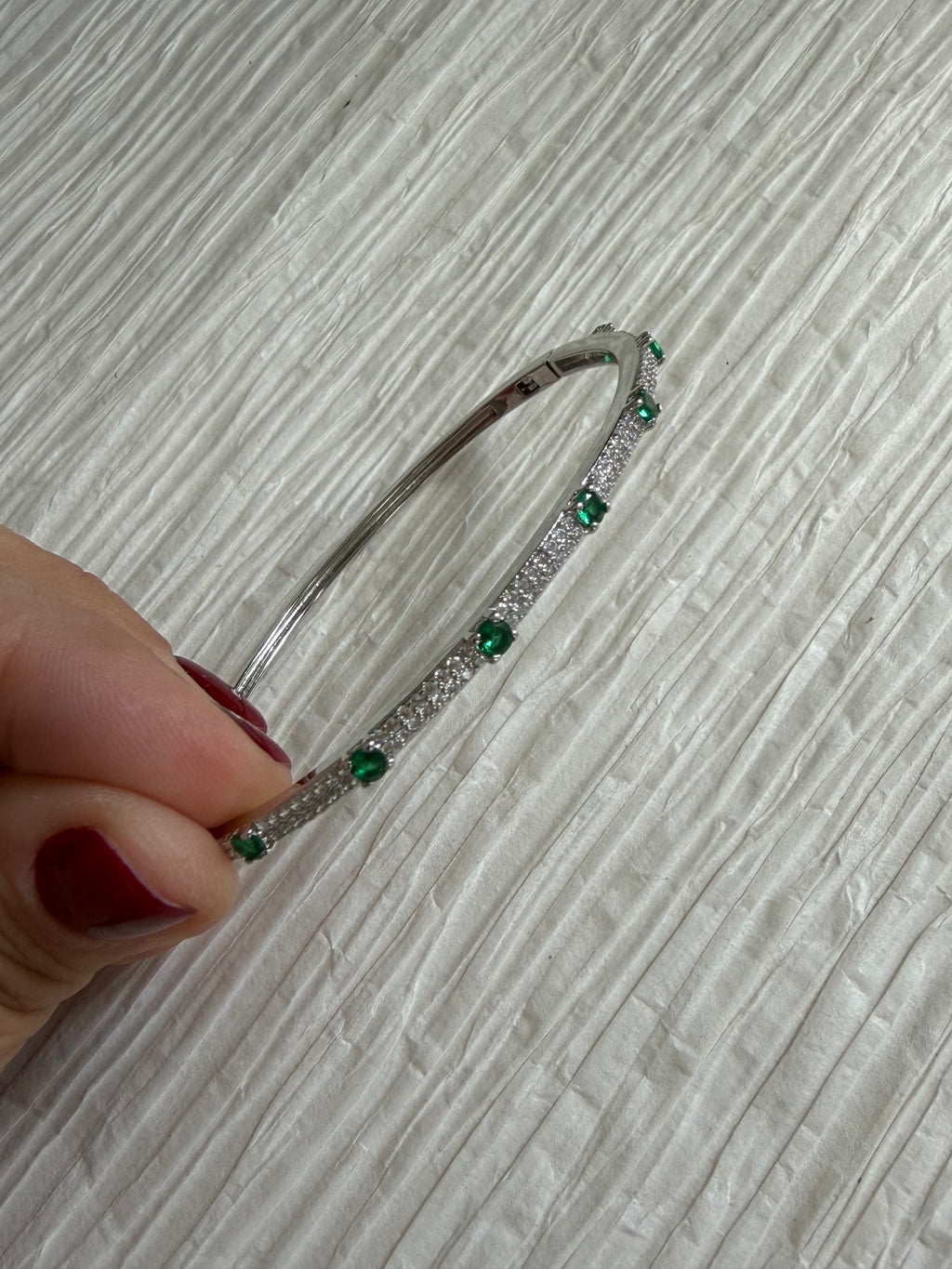 Diamond and Colored Bangle