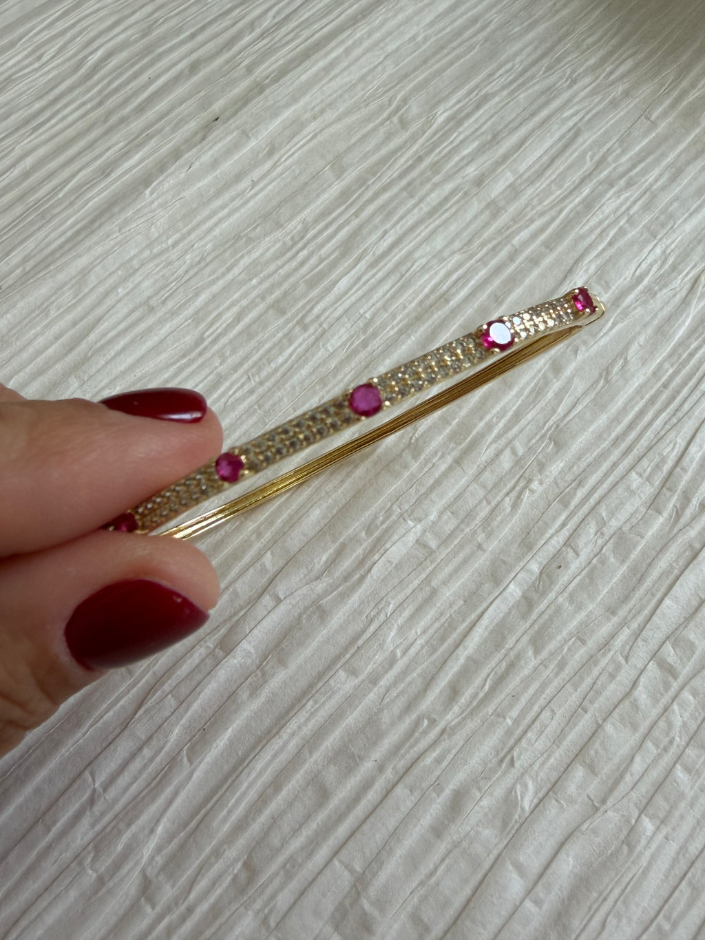 Diamond and Colored Bangle
