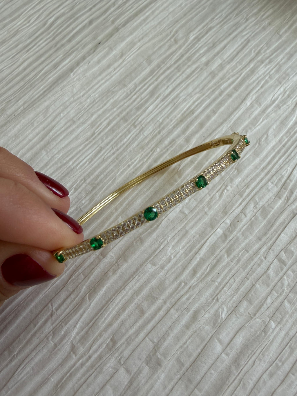 Diamond and Colored Bangle