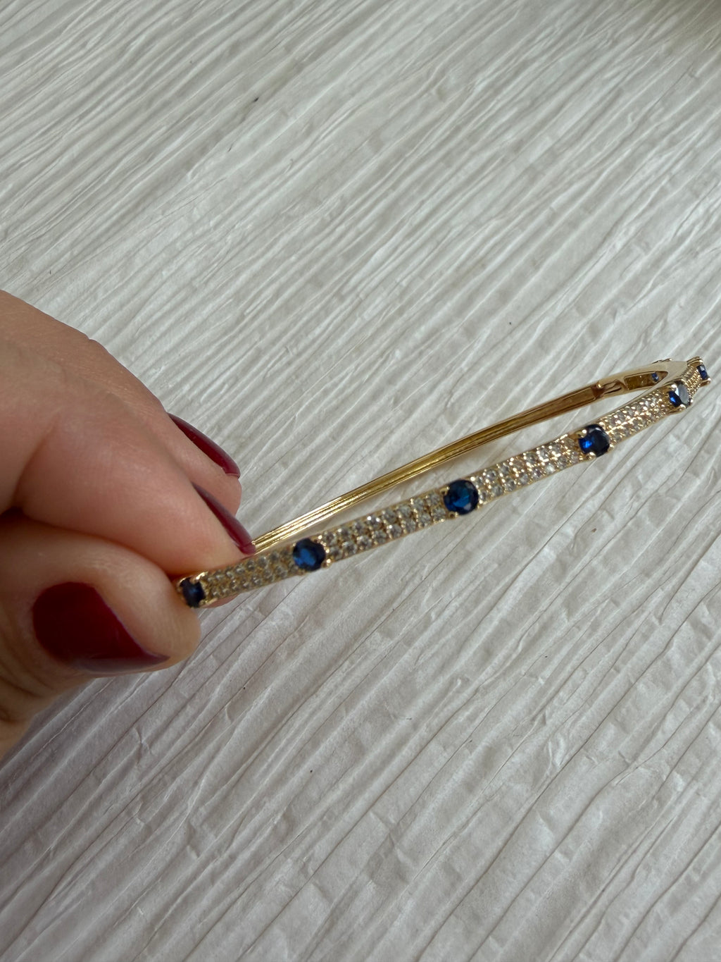 Diamond and Colored Bangle