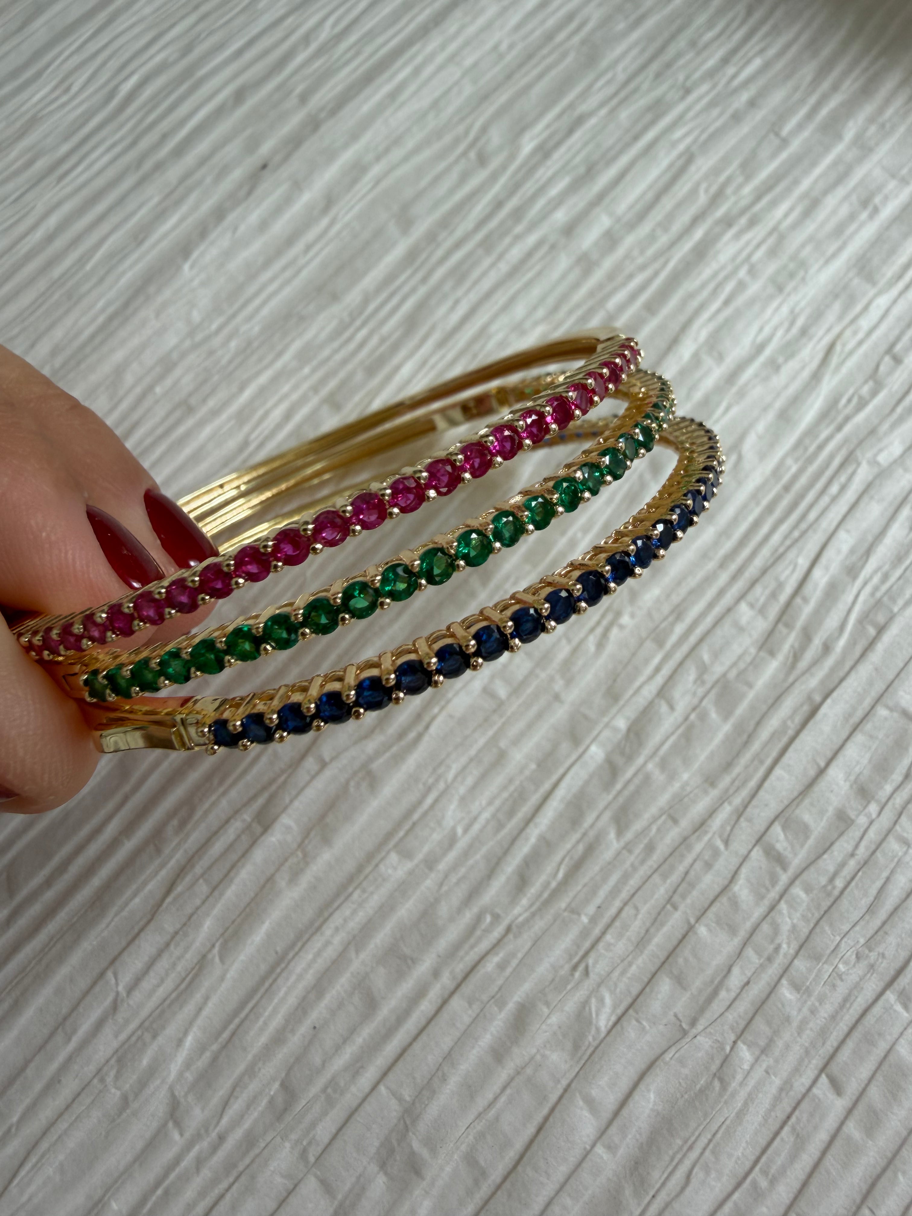 Gold and Colored Bangle