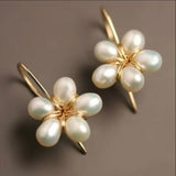 Faux Pearl Flower Hoop