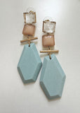 Wooden Deco Statement Earrings