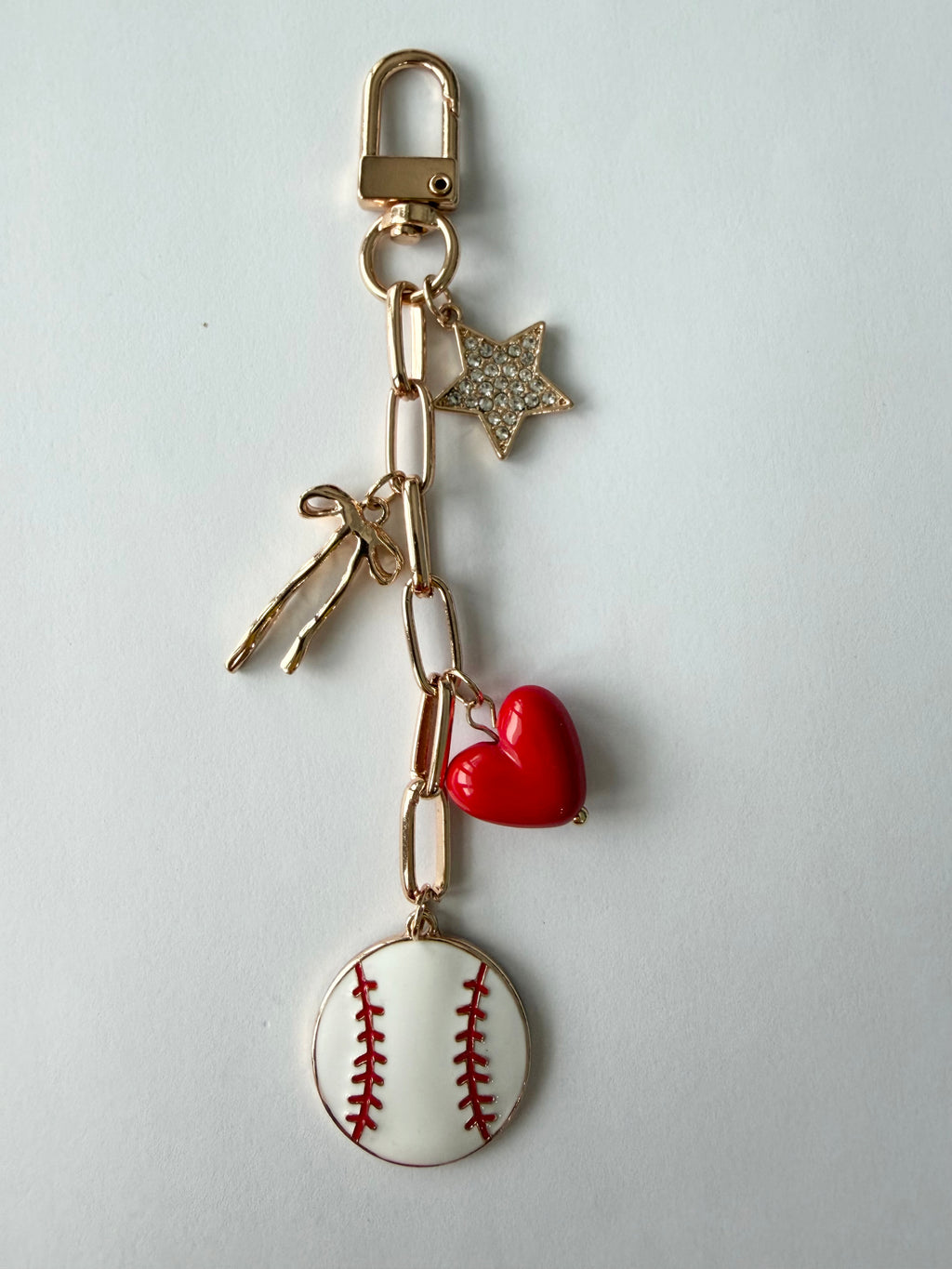 I Love Sports Bag Charm/Keychain