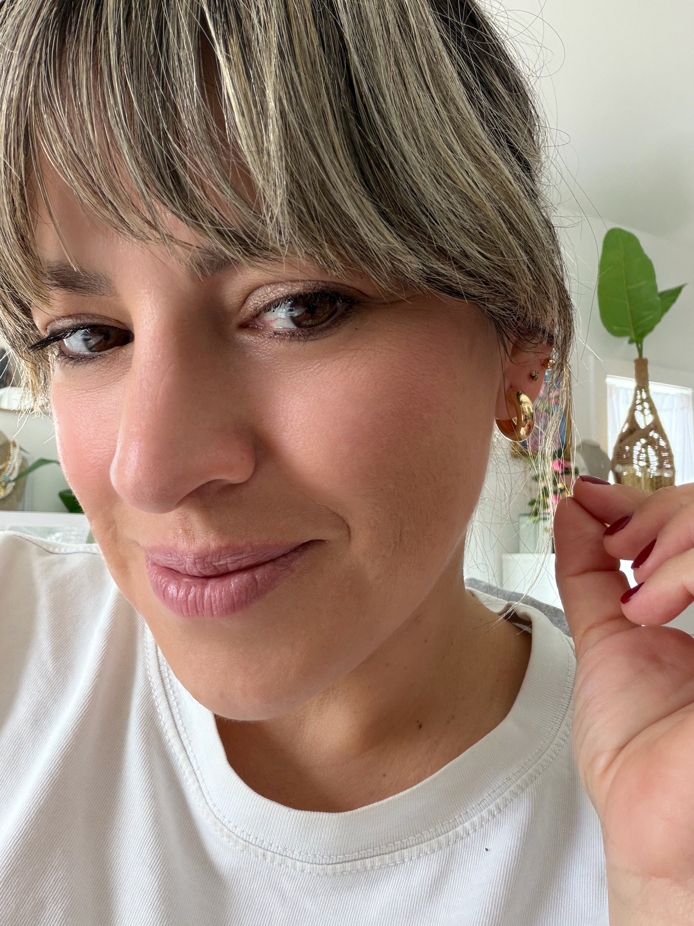 Mini Gold Chunky Hoop