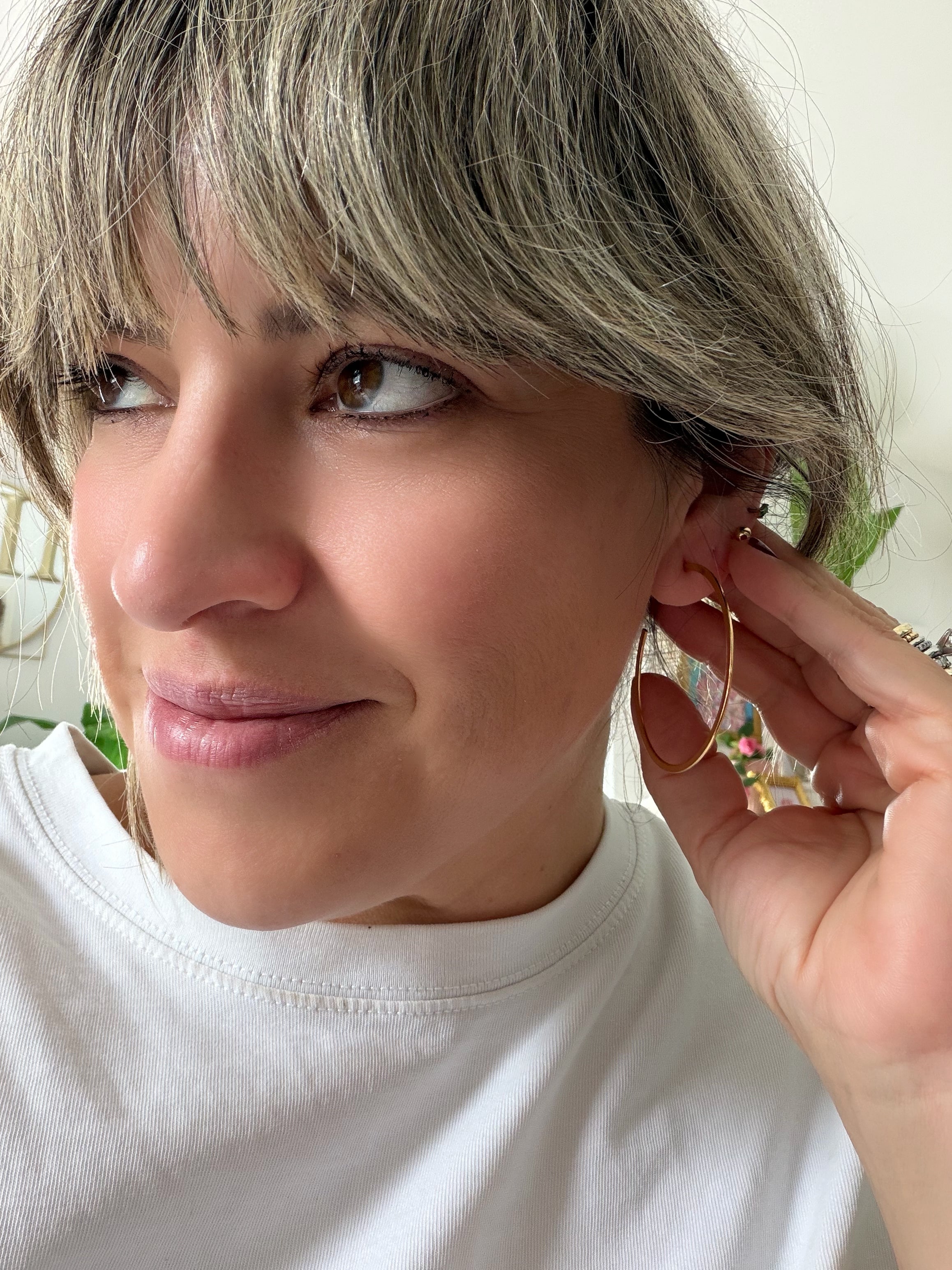Flat Purse Hoops