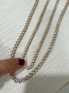 Round Halo Tennis Necklace