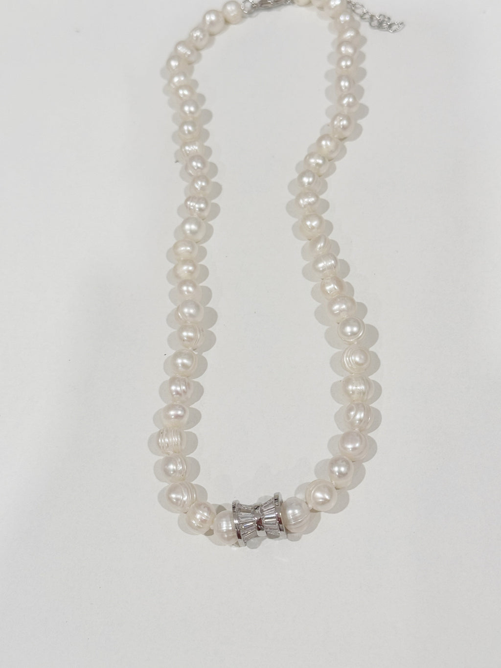 Blinged Out Pearl Necklace
