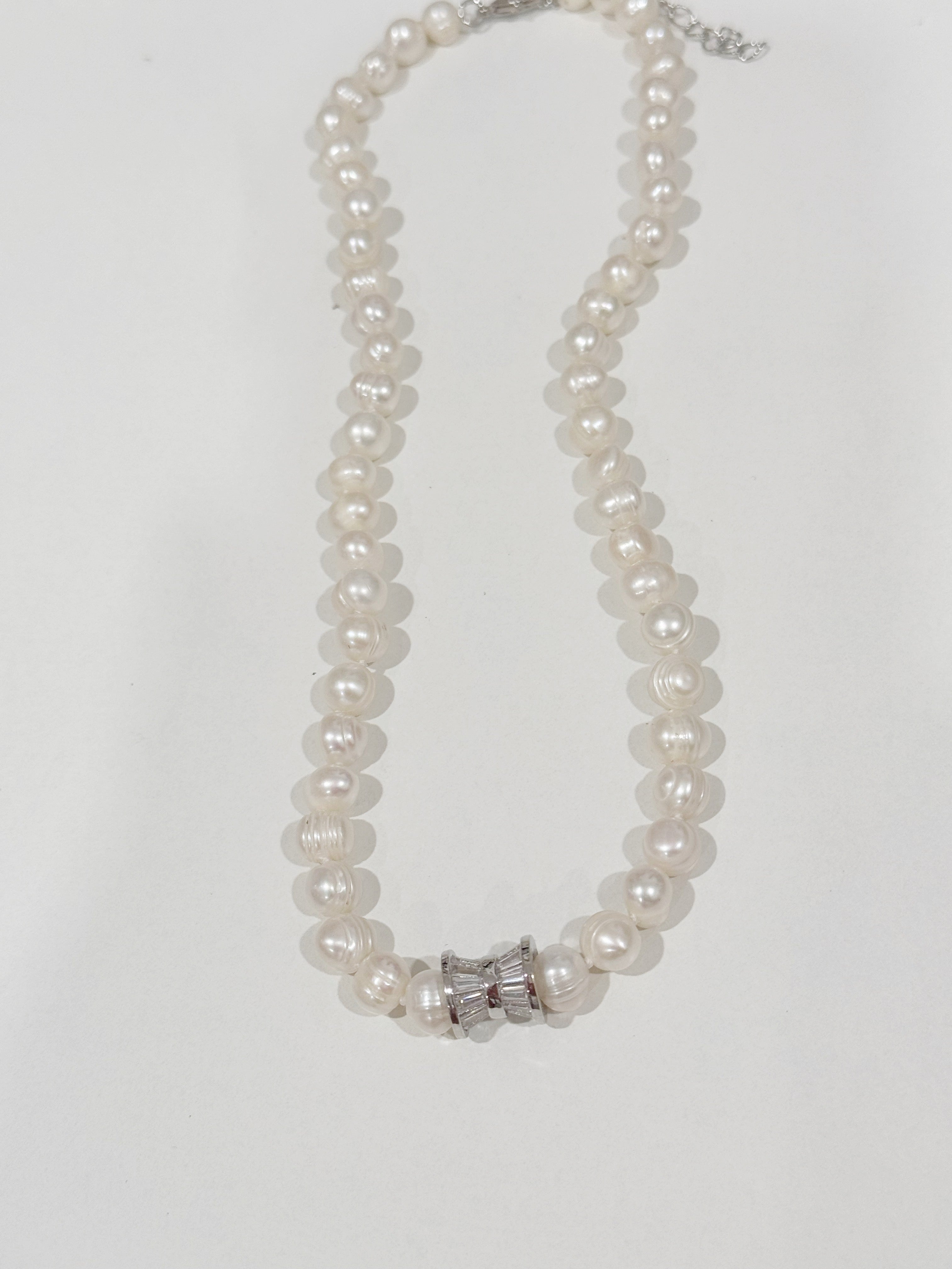 Blinged Out Pearl Necklace