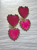 Double the Love Pink Metal hearts