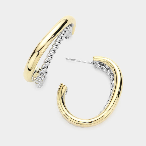 Mixed Metal DY Hoops
