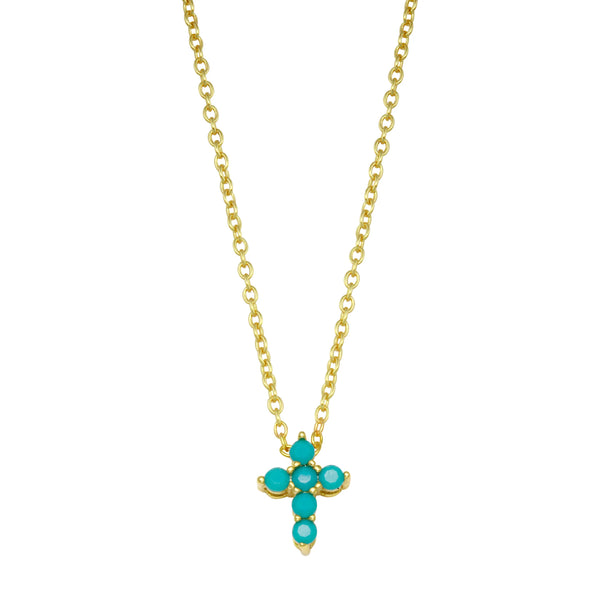 Mini Turquoise Cross