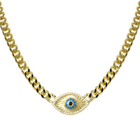Evil Eye Cuban Link Necklace