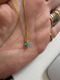 Mini Turquoise Cross